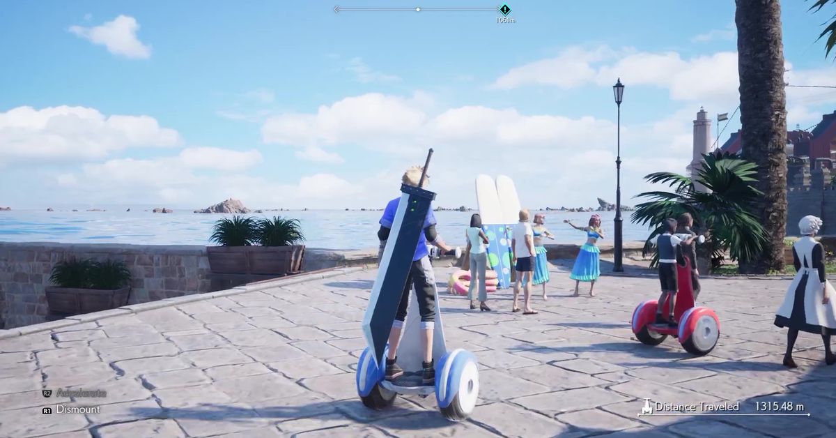 Cloud Strife on a Segway är min nya favorit Final Fantasy-meme