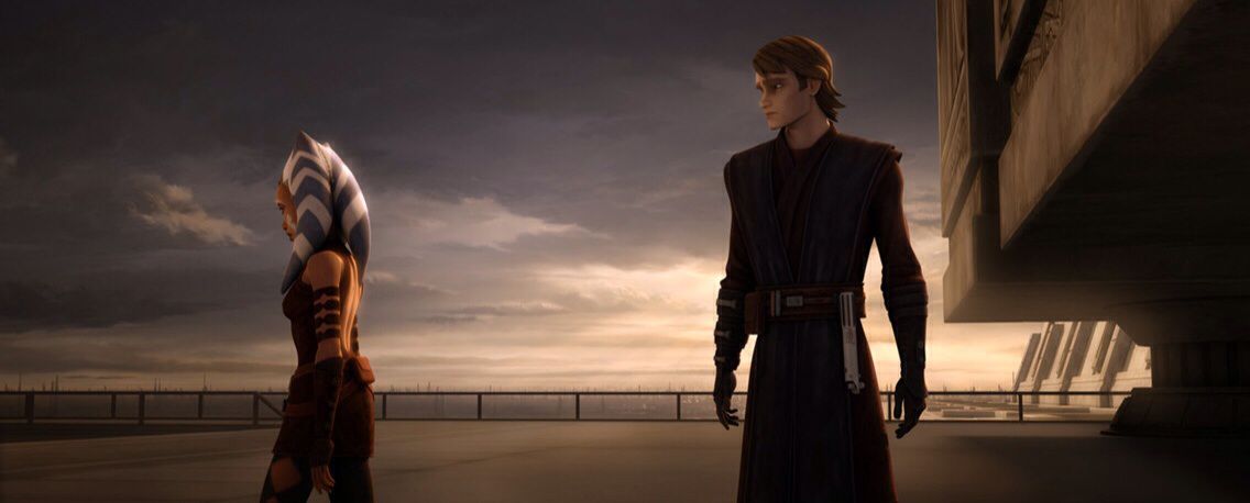 Ahsoka går bort från Anakin i Star Wars: The Clone Wars