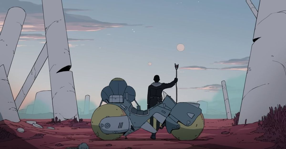 Den trippy animerade sci-fi-serien Scavengers Reign kraschlandar på Max i oktober