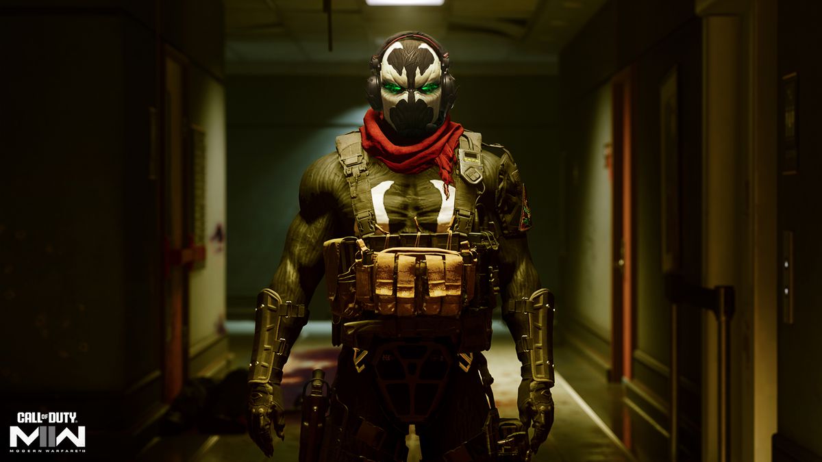 Spawn står i en korridor i Call of Duty