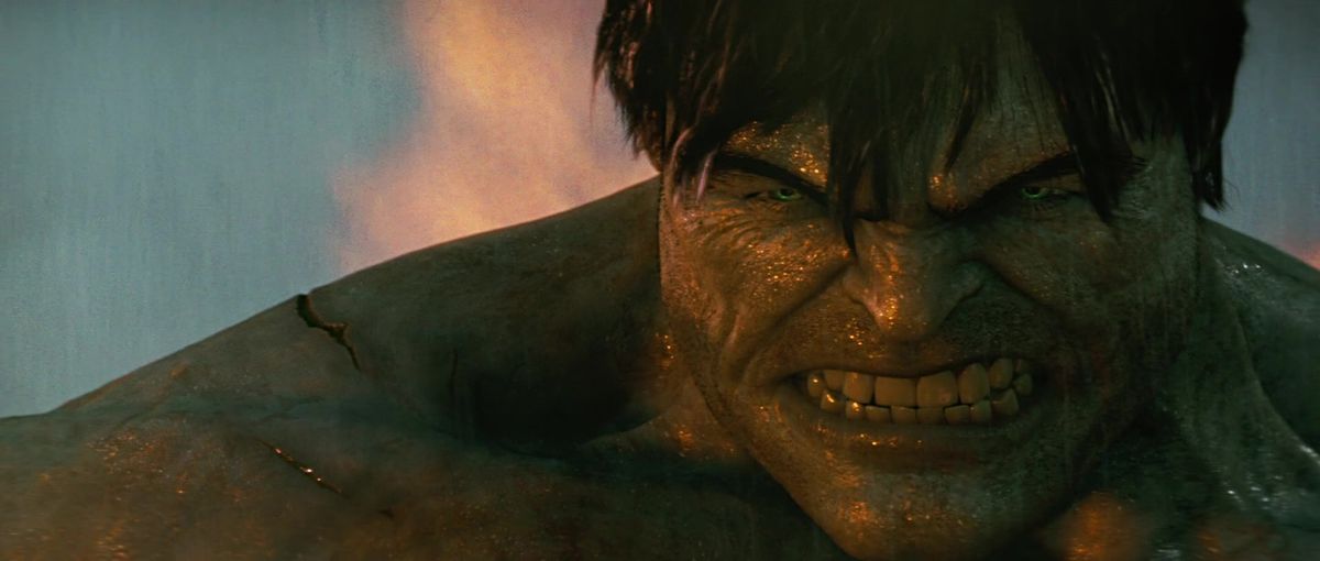 hulk gnashes his ed norton teeth in the incredible hulk