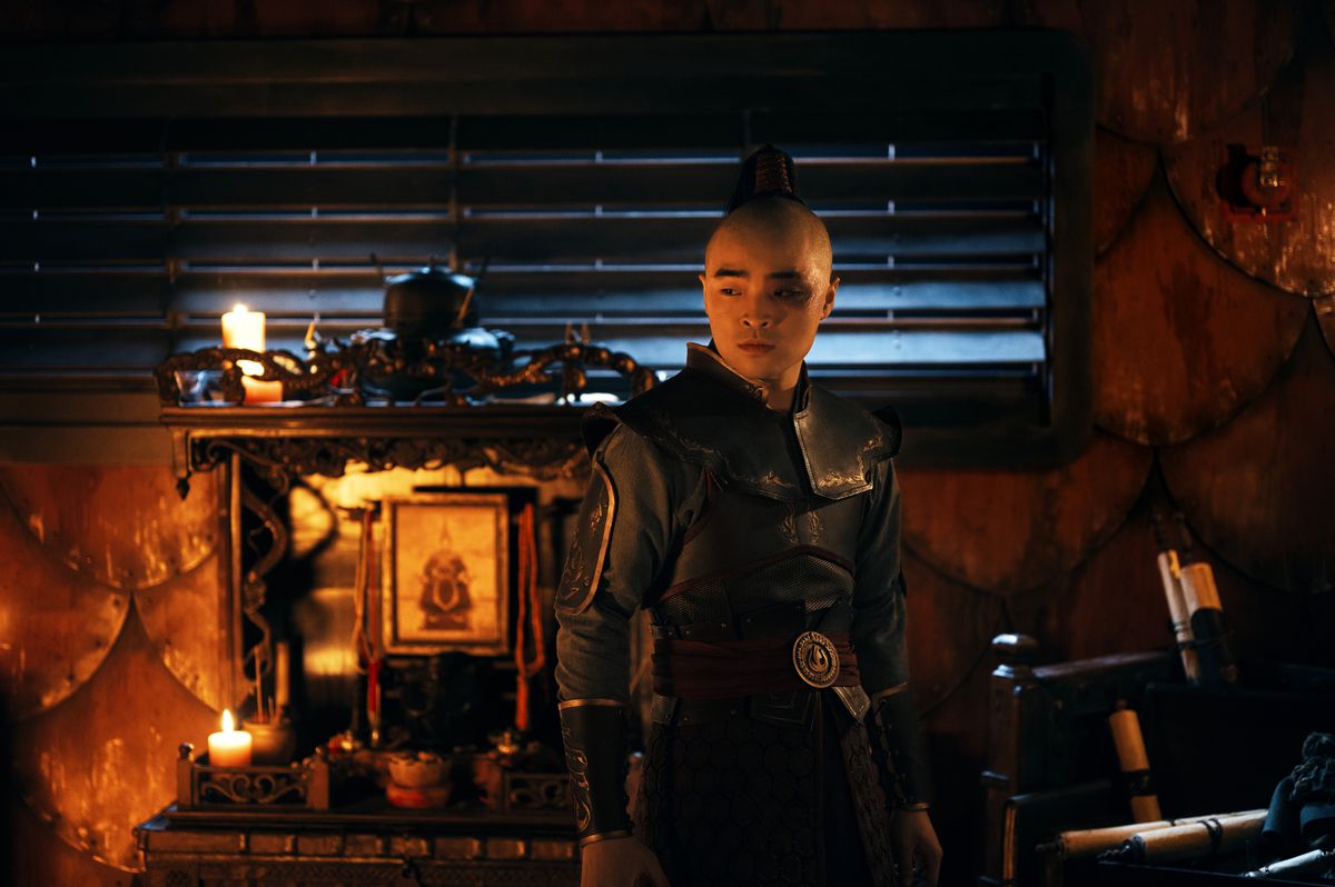 Dallas Liu som Prince Zuko i säsong 1 av Avatar: The Last Airbender. 