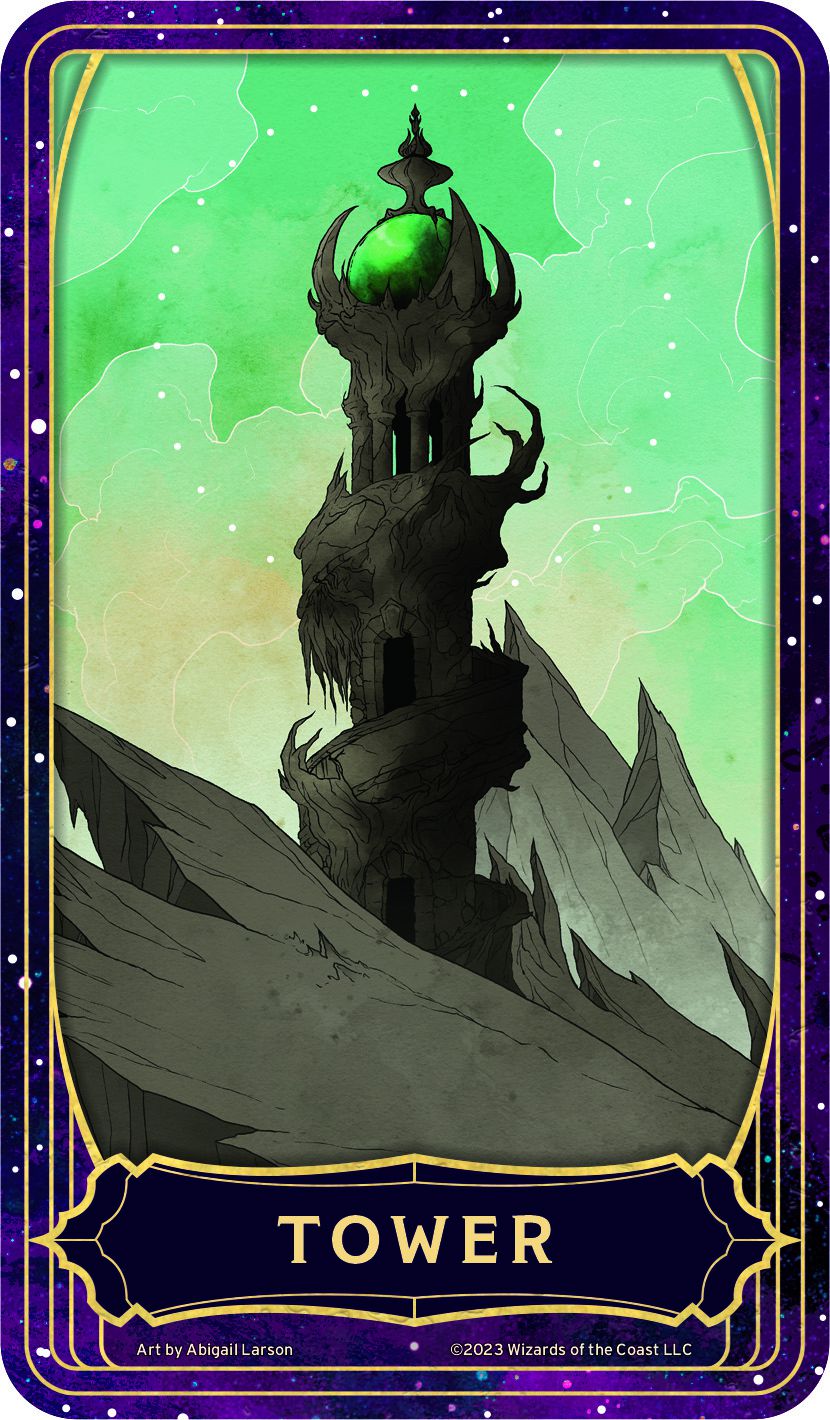 En trollkarls torn reser sig från ett kargt landskap, en gigantisk grön kupol uppflugen som en pärla i handen.