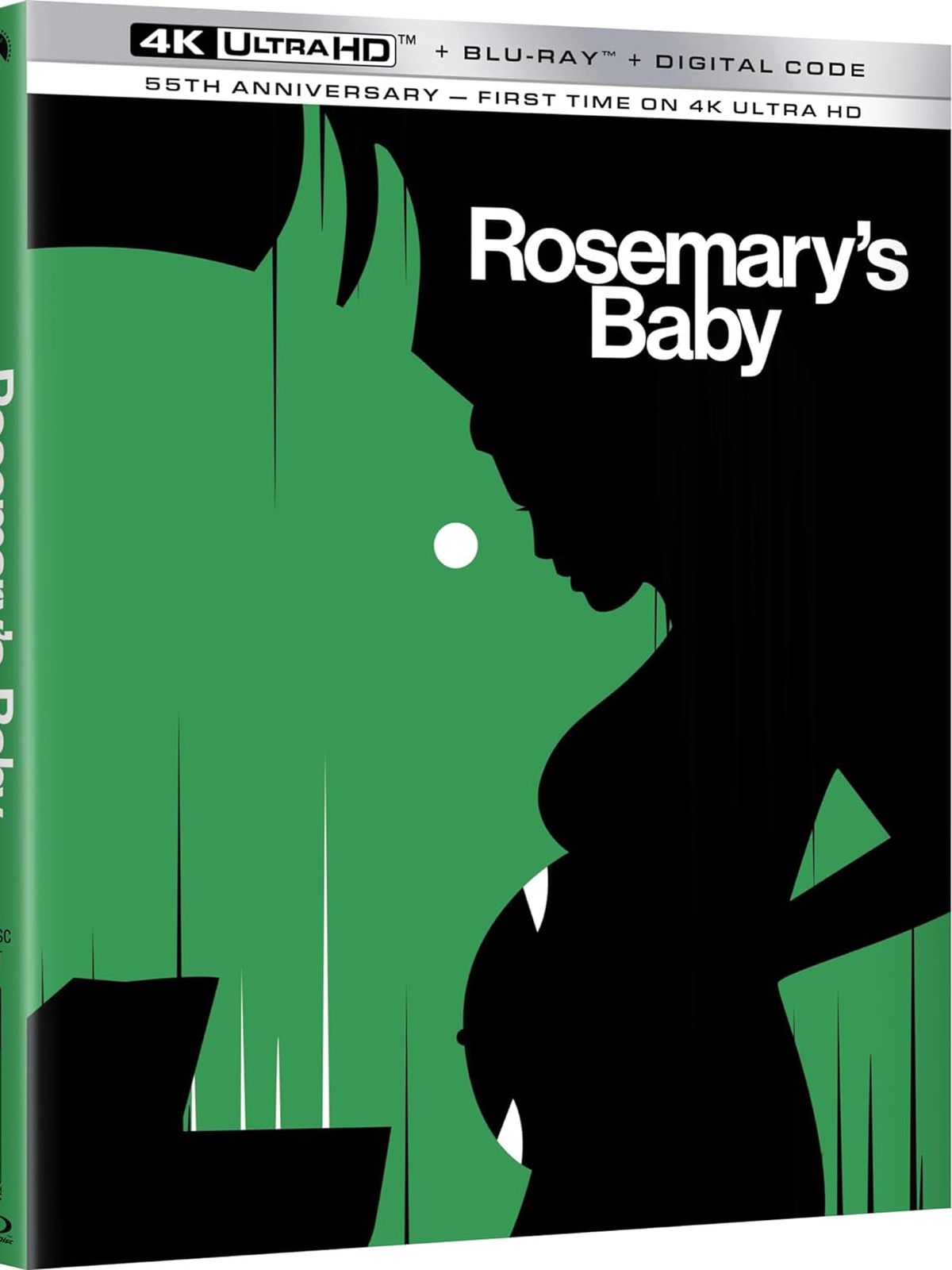 Boxkonsten av Rosemary's Baby har ett gigantiskt ansikte som äter Roseymarys ofödda barn