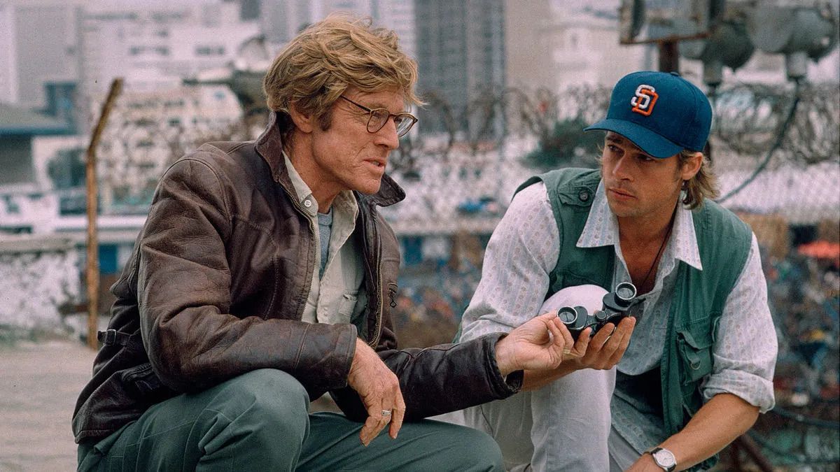 (LR) Robert Redford och Brad Pitt i Spy Game.
