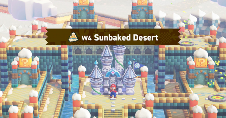 W4 Sunbaked Desert Wonder Seed locations in Super Mario Bros. Wonder