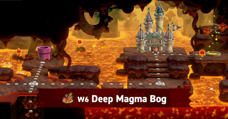 W6 Deep Magma Bog Wonder Seed locations in Super Mario Bros. Wonder
