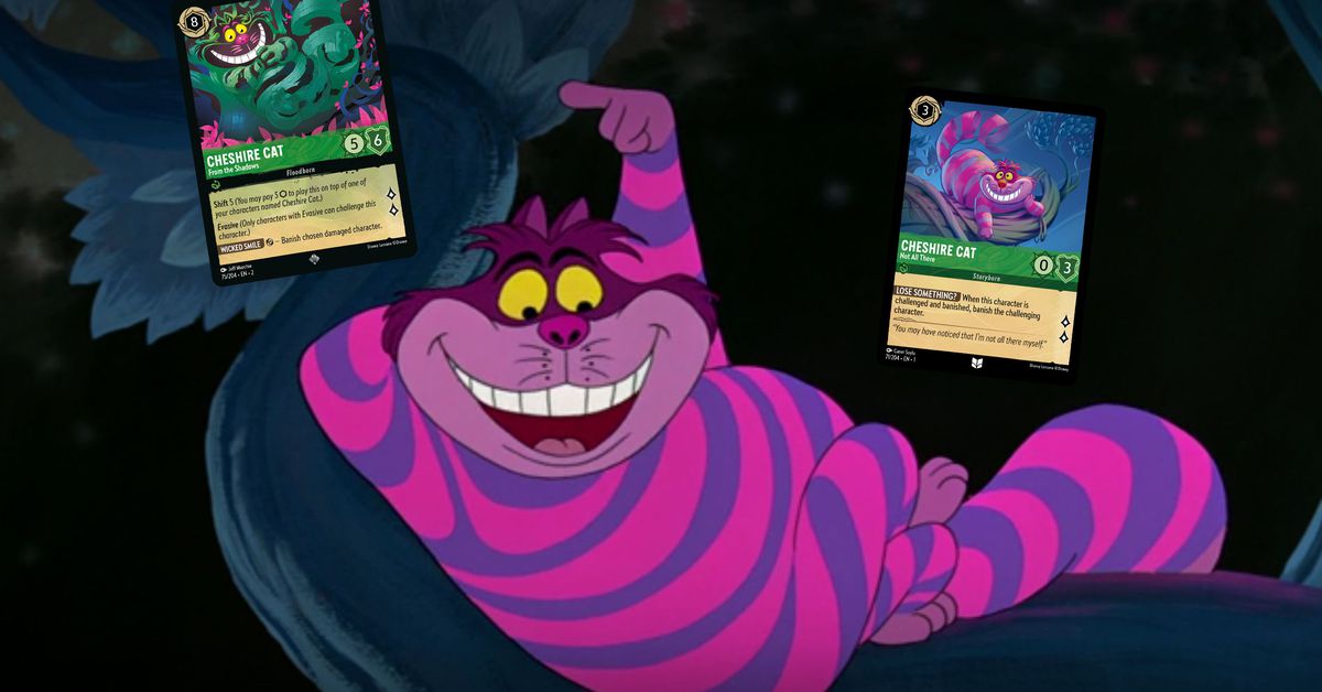 Ett mycket grattis till Disney Lorcanas andra kraftfulla Cheshire Cat-kort