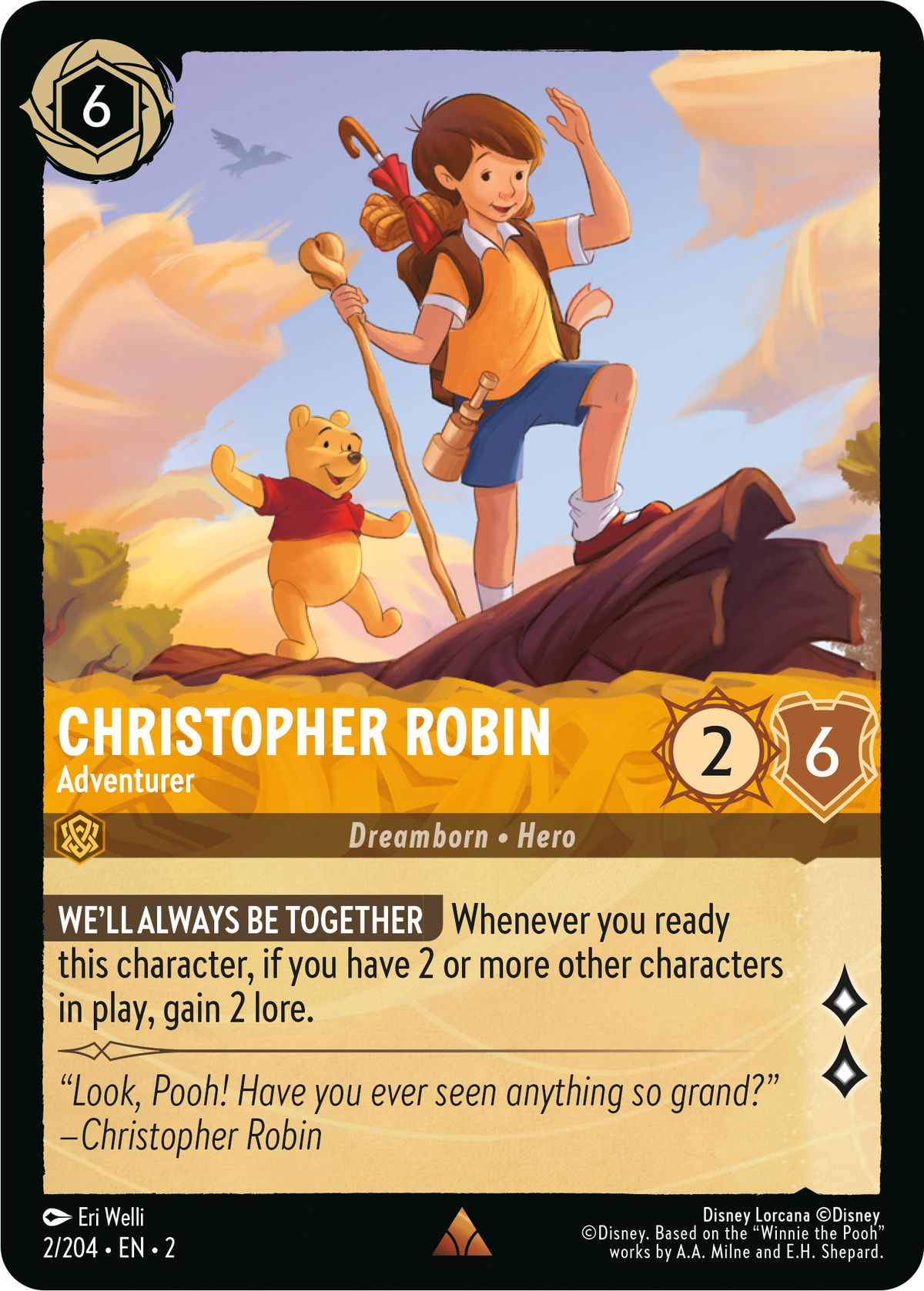 Christopher Robin, Adventurer får två lore när du förbereder dem - men bara om du har minst två andra karaktärer i spel.