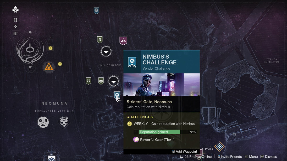 En titt på Nimbus Challenge på Neomuna i Destiny 2