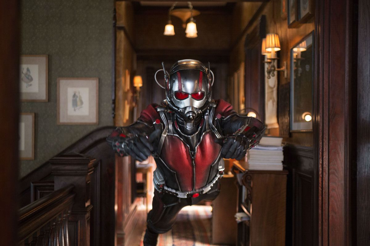 Ant Man flying through the air