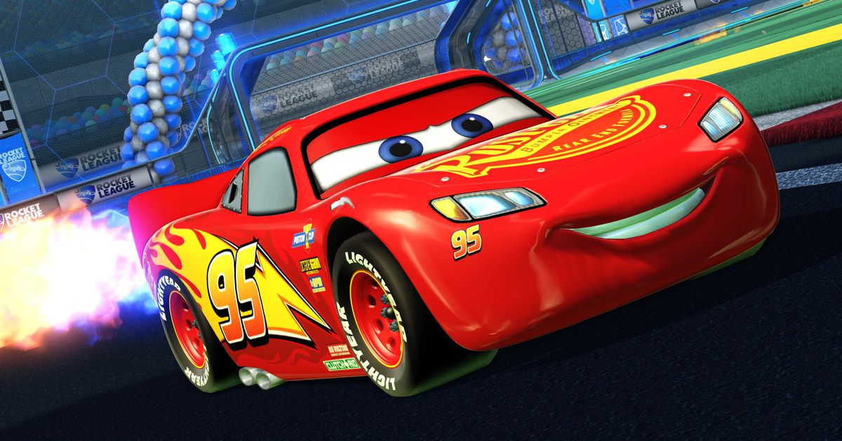 Kachow!  Lightning McQueen tävlar in i Rocket League