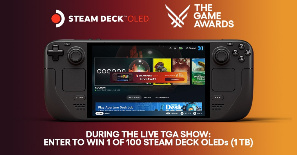 Se The Game Awards för en chans att vinna en gratis Steam Deck OLED