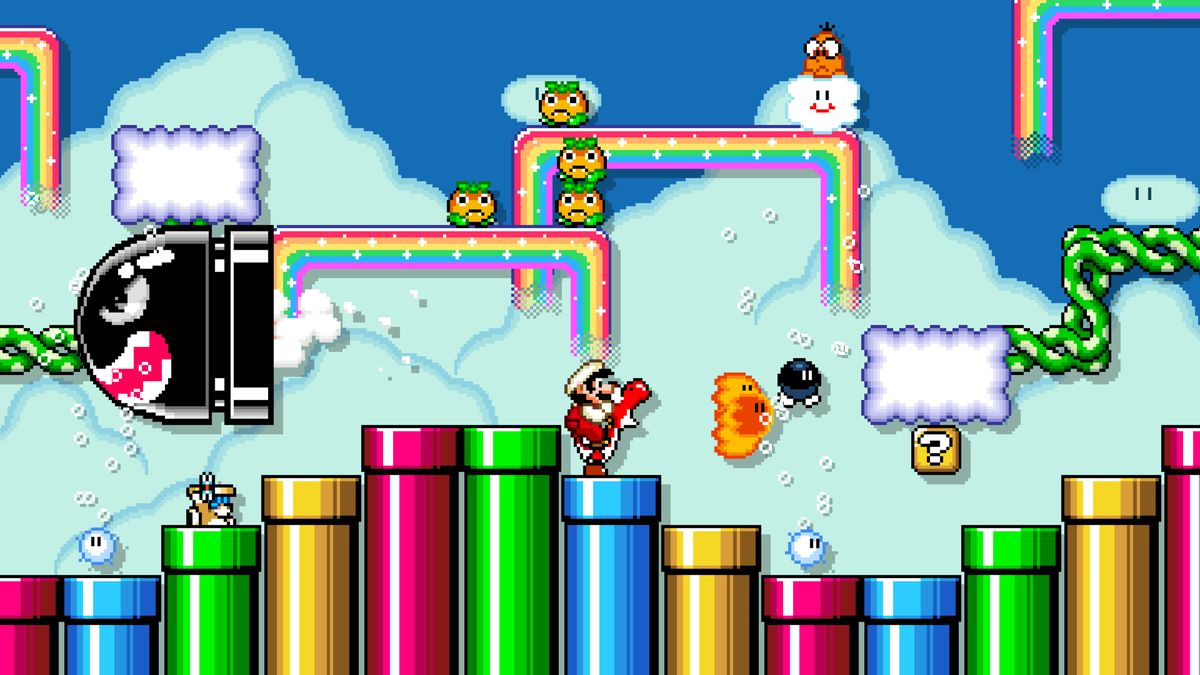 en bild som visar en fånig nivå skapad i Mario Maker 2 