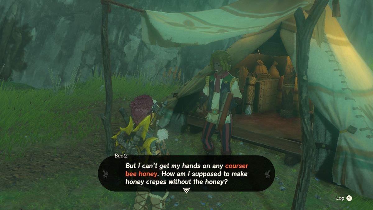 Beetz tells Link that he’s going to need courser bee honey to make honey crepes in Zelda: Tears of the Kingdom