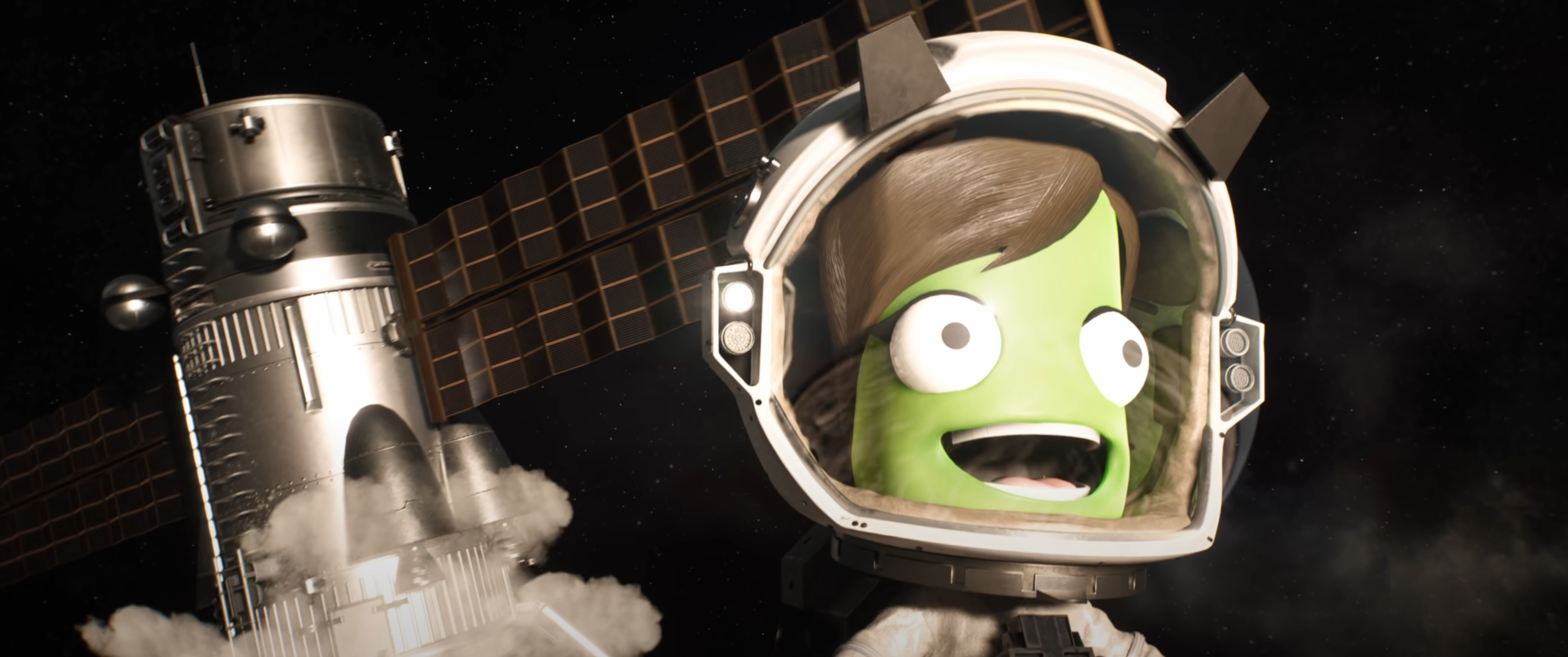 En Kerbal från Kerbal Space Program 2 tillkännagivandetrailer