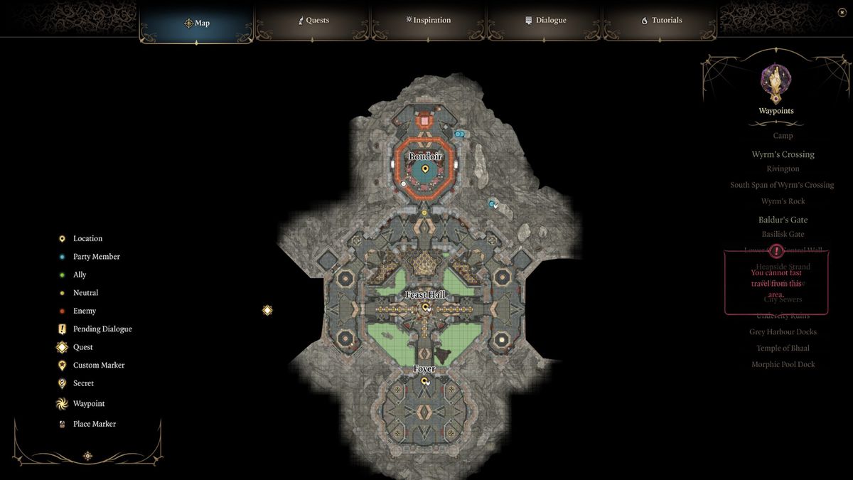 A Baldur’s Gate 3 map shows where to go in the House of Hope in BG3.