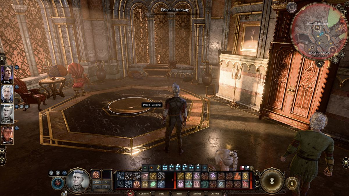 A Baldur’s Gate 3 character stands in a sunny room in the House of Hope in BG3.