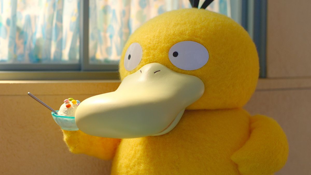 Psyduck äter lite glass