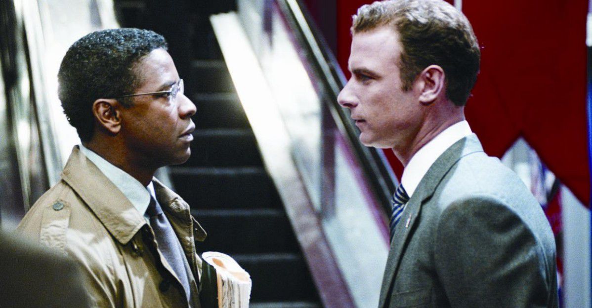 Denzel Washington and Liev Schreiber in The Manchurian Candidate