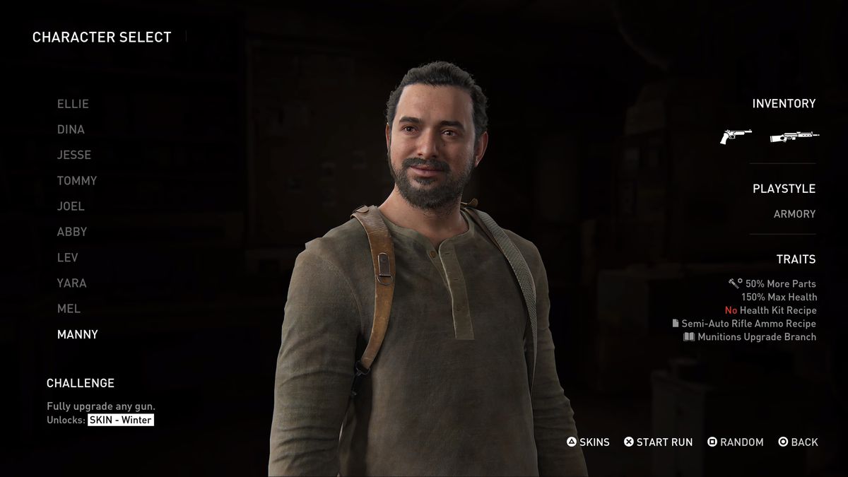 En titt på Manny i The Last of Us Part 2 Remastered 
