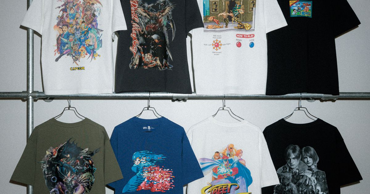 Uniqlo säljer några söta Capcom 40-årsjubileums T-shirts i mars