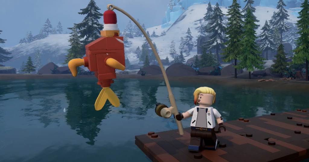 Hur man låser upp och tillverkar fiskespön i Lego Fortnite