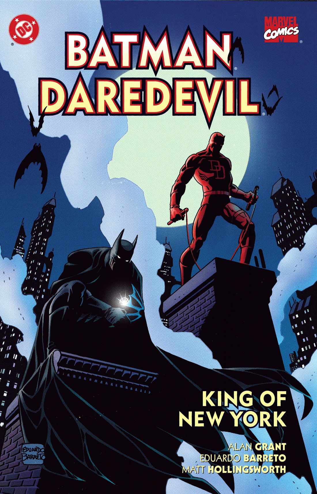 omslaget till batman daredevil crossover king of new york