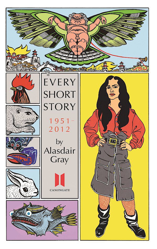 Det illustrerade omslaget till Every Short Story av Alasdair Gray