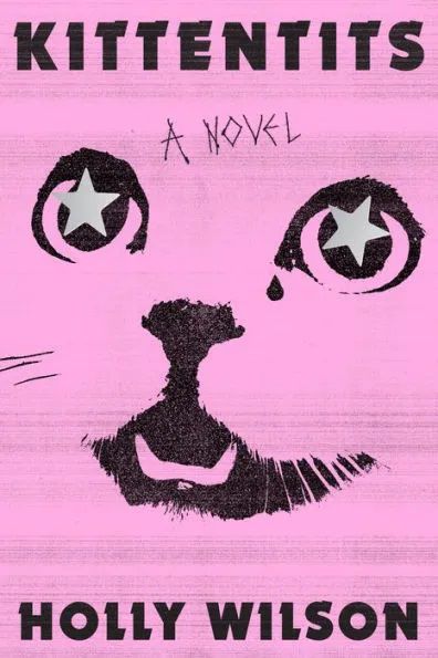 The Kittentits book cover shows a stylized cat face with starts in its eyes on a pink background.