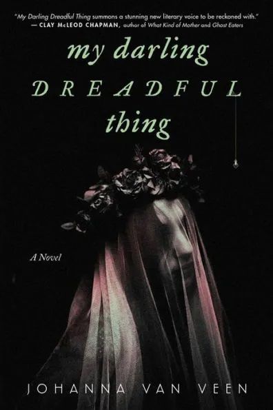 The My Darling Dreadful Thing book cover shows a woman wearing thorns on her head.