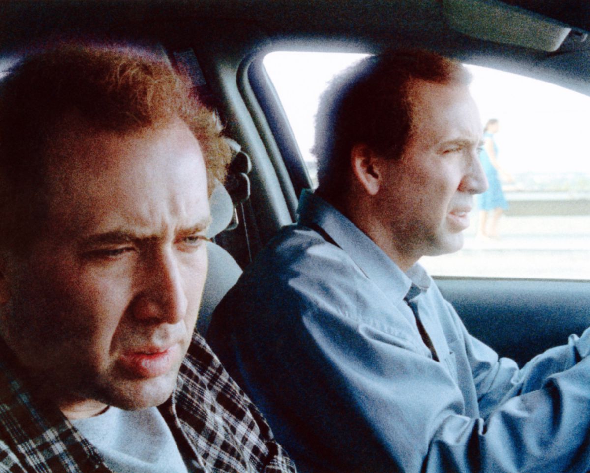 Nicolas Cage and Nicolas Cage, in a car together in Adaptation