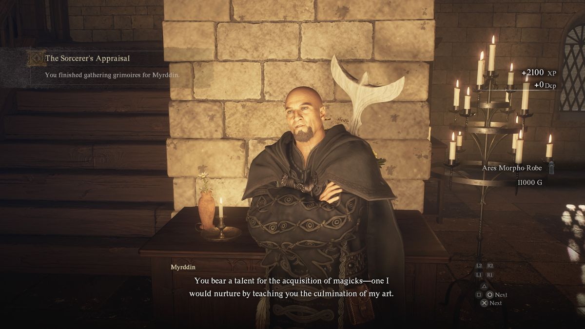 Mryddin speaks to the Arisen in Dragon’s Dogma 2