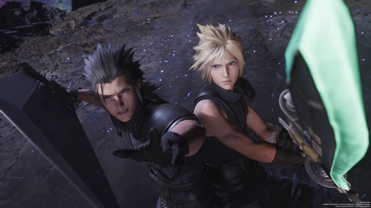 En bild av Zack Fair och Cloud Strife som slåss sida vid sida i Final Fantasy 7 Rebirth.