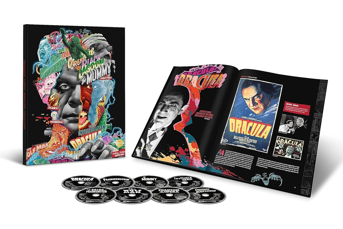 Den vackra lådan för Universal Monsters Collection innehåller funky popkonst.