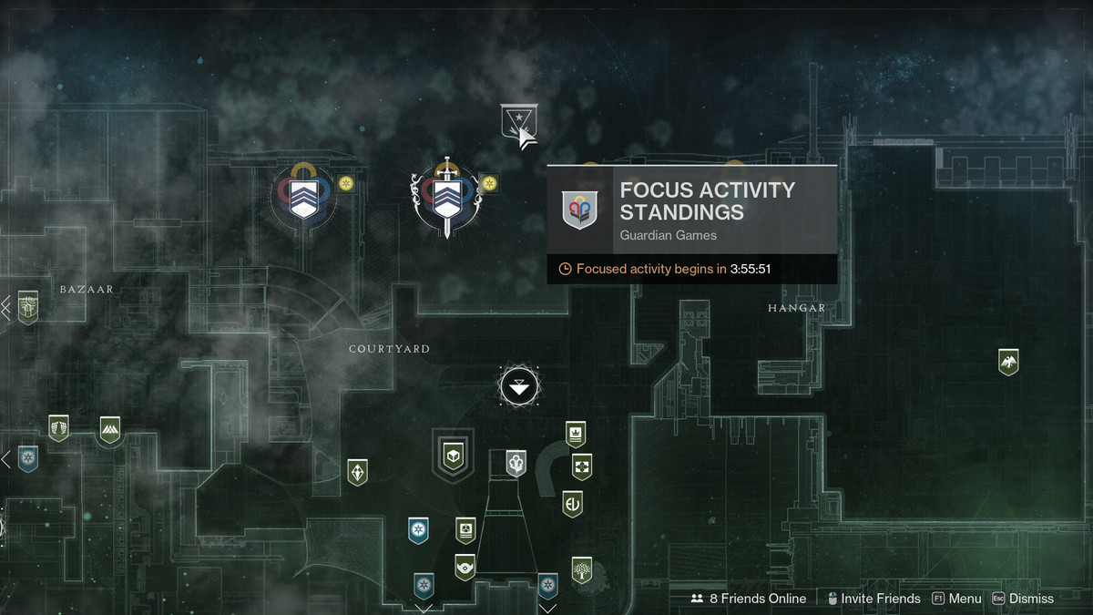 A Guardian väntar tålmodigt på att fokusaktiviteten ska återvända i Destiny 2:s Guardian Games