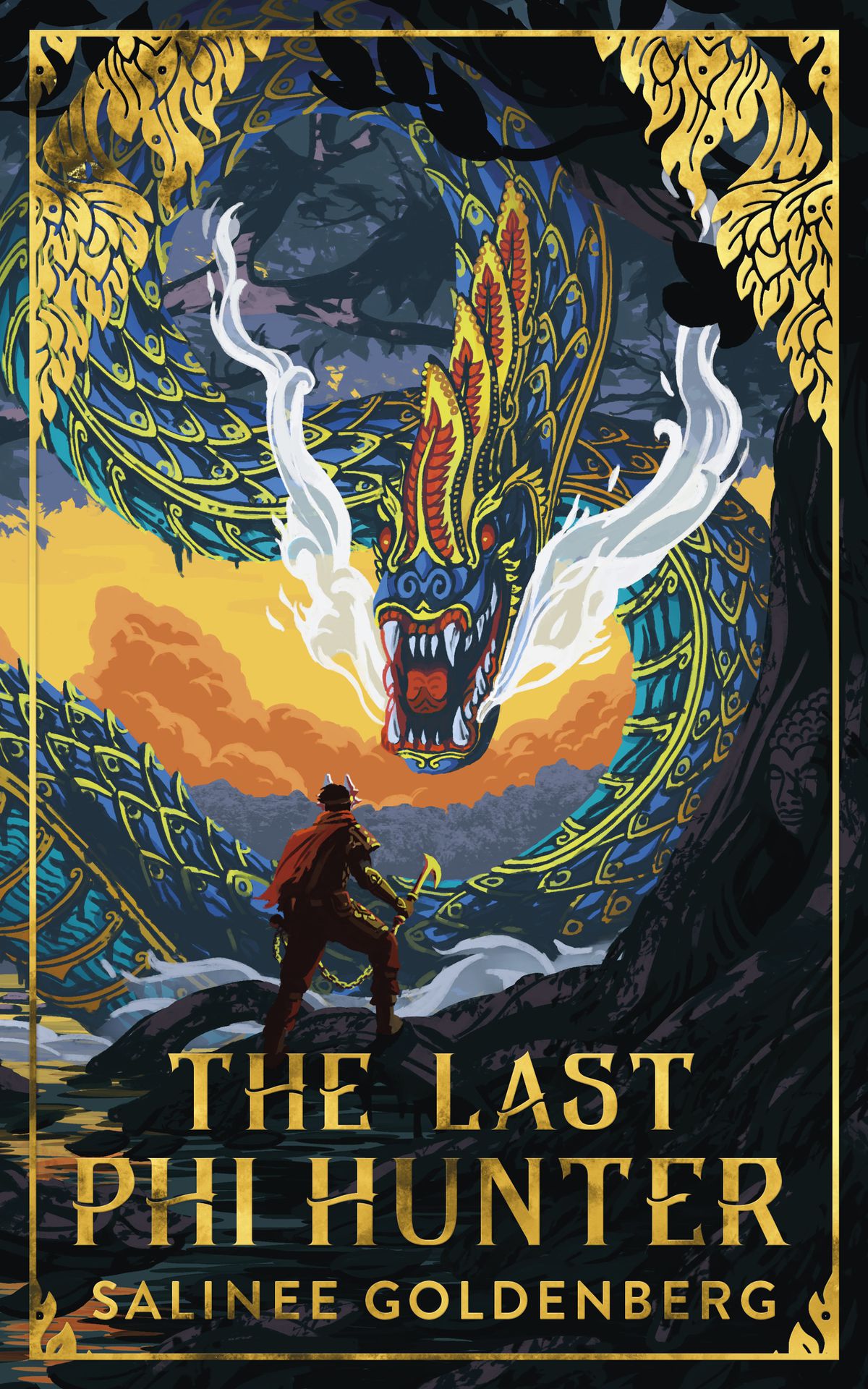 The Last Phi Hunter’s cover shows a man facing off against what looks like a giant dragon.
