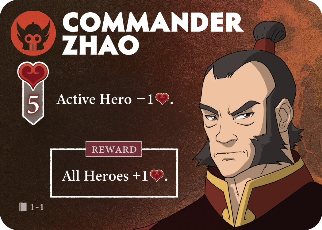 Kortkonst för Commander Zhao från Avatar: The Last Airbender — Aang's Destiny