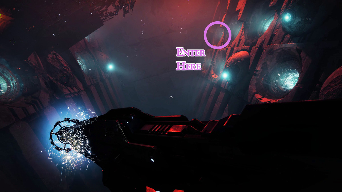 En karta som visar vilken portal man ska gå in i Destiny 2:s The Whisper