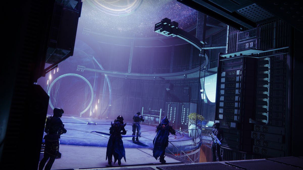 Guardians walk into the Helm in Destiny 2