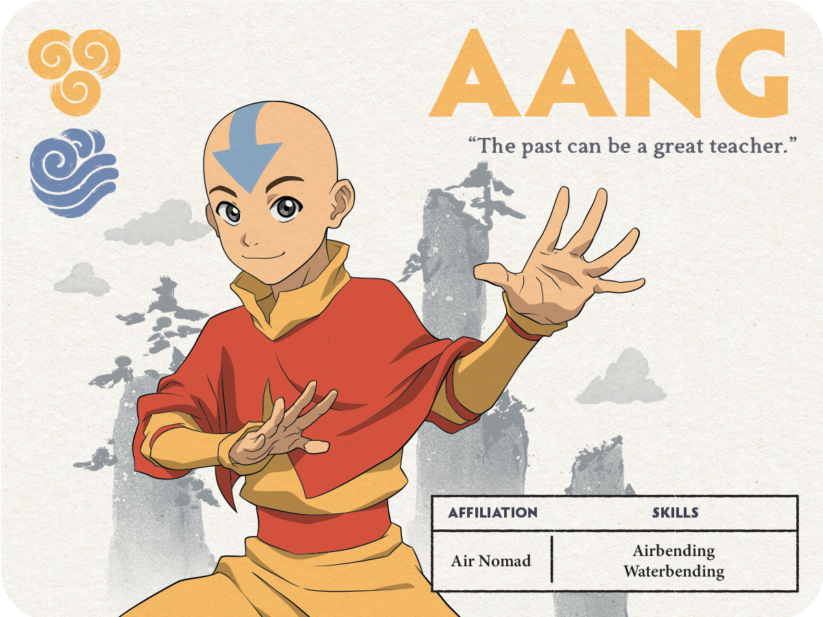 Kortkonst av Aang från Avatar: The Last Airbender — Aang's Destiny