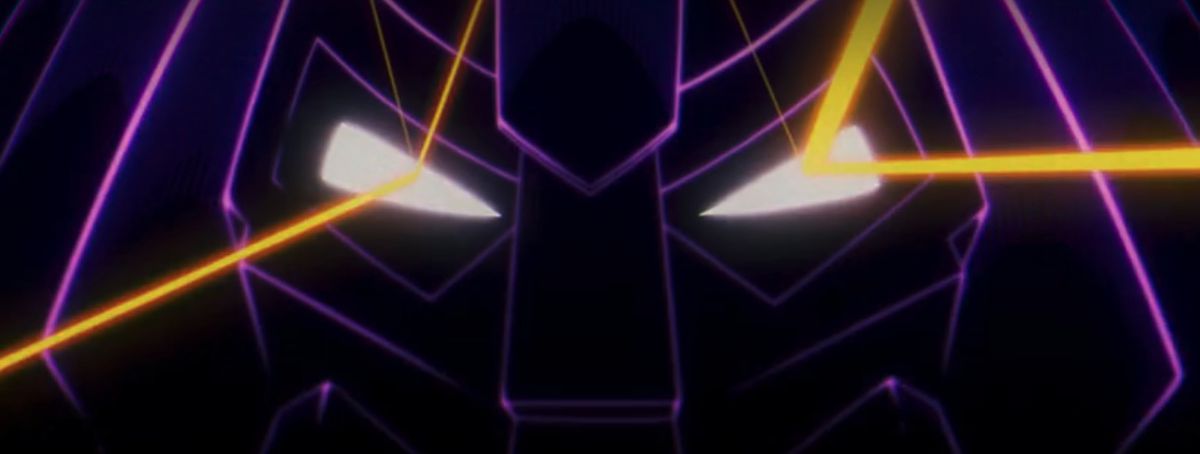 En trådramsbild av Nimrods ansikte från X-Men '97.