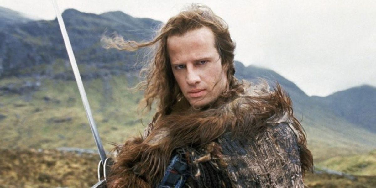 Christopher Lambert som Conner MacLeod i Highlander.