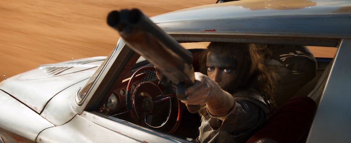 …Furiosa (Anya Taylor-Joy) in George Miller’s Furiosa