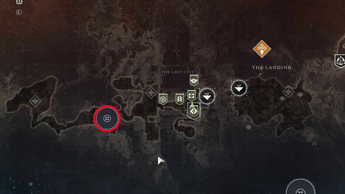 Paranormal Activity Lost City Outskirts map location in Destiny 2