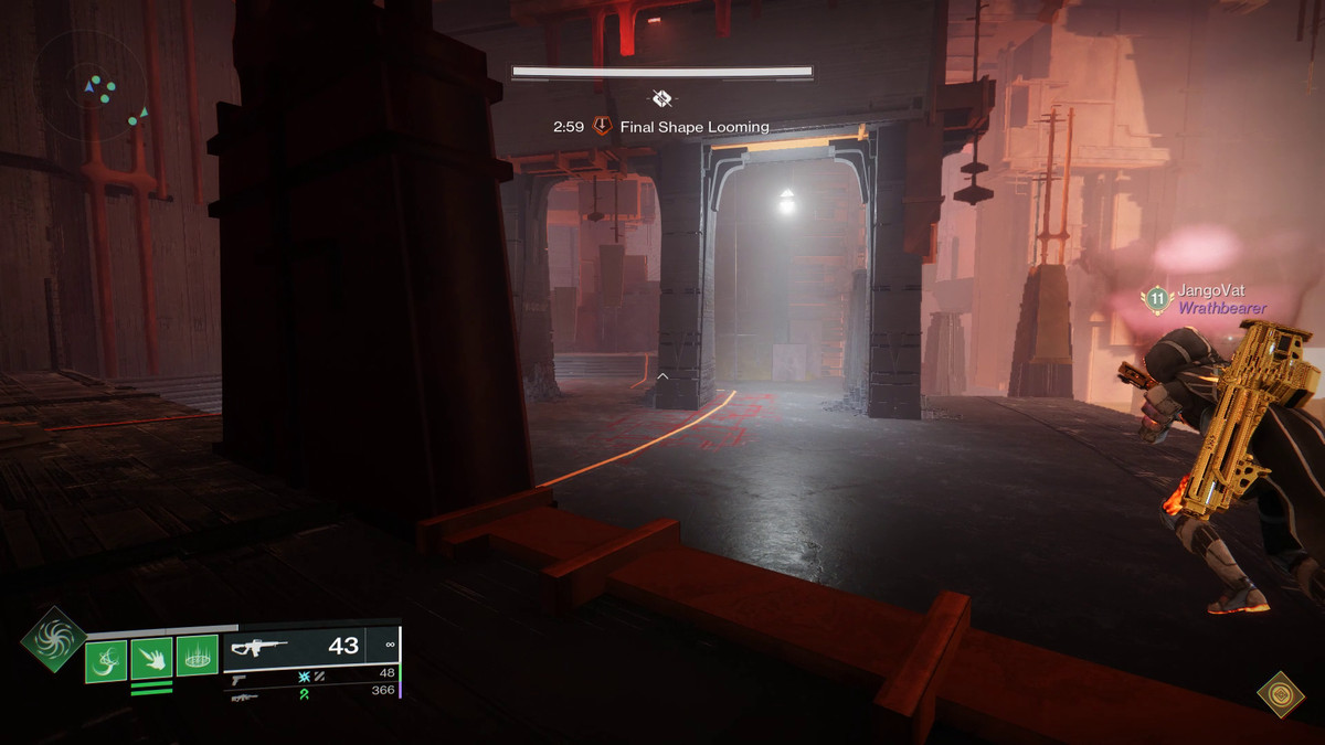 A Guardian attacks the second room in Destiny 2’s Salvation Edge raid