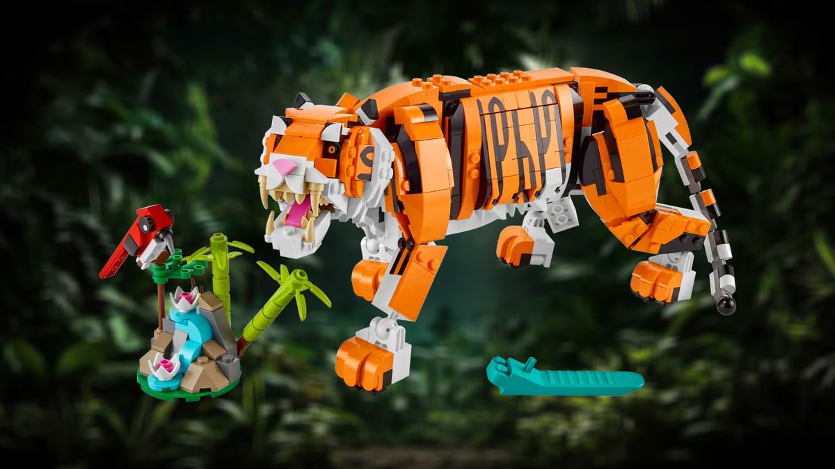 A stock image of the Lego Majestic Tiger