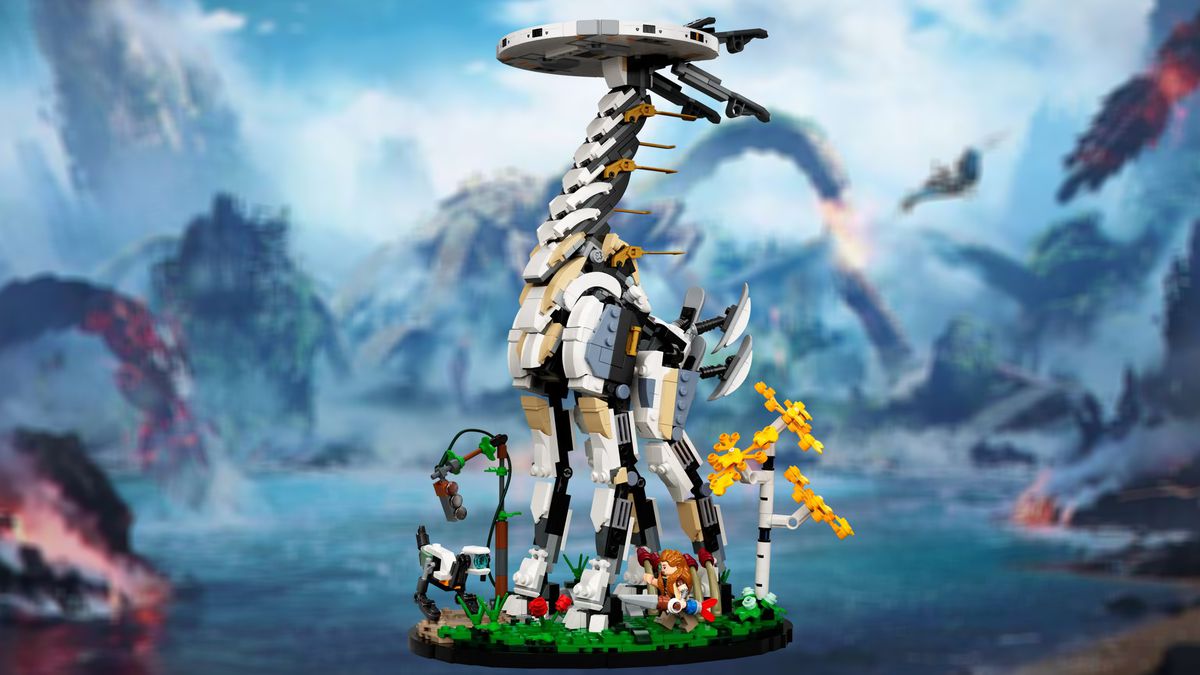 A stock image of the Lego Horizon Forbidden West Tallneck 