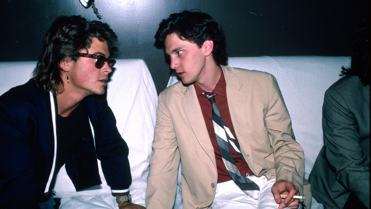 Ett arkivfoto av Robe Lowe och Andrew McCarthy från dokumentären Brats.