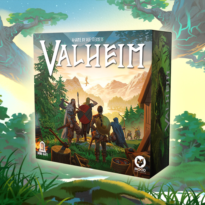 Brädspelslådan för Valheim: The Board Game, som kommer att släppas på crowdfunding senare i år.